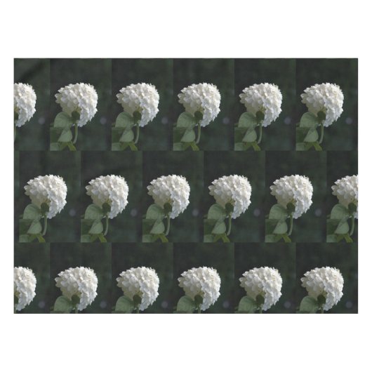 Weiße Limone Hydrangea Floral Tischdecke (Vorderseite (Horizontal))