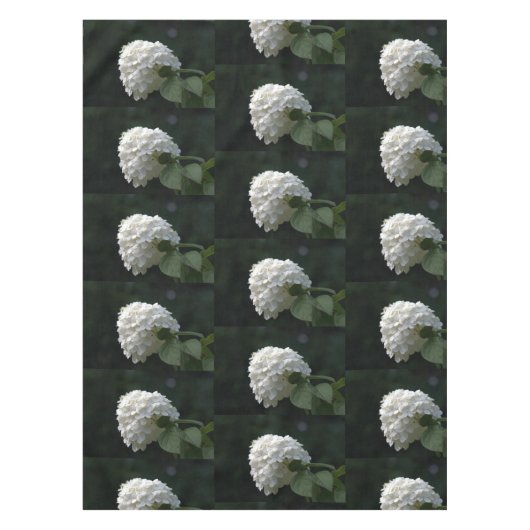 Weiße Limone Hydrangea Floral Tischdecke (Vorderseite)