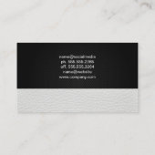 Weiße Limousine | Fahrdienstleistungen Visitenkarte (Rückseite)