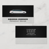 Weiße Limousine | Fahrdienstleistungen Visitenkarte (Vorne/Hinten)