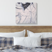 Weiße Linen 12x12 Abstrakte Acrylmalerei Leinwanddruck (Insitu (Schlafzimmer))