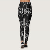 Weiße Linie für Schwermetall-Teufel-Hörner Leggings (Rückseite)