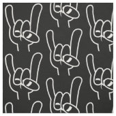 Weiße Linie für Schwermetall-Teufel-Hörner Stoff (Muster)