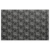 Weiße Linie für Schwermetall-Teufel-Hörner Stoff (Fat Quarter (45,7 x 55,9 cm))