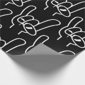 Weiße Linie für Schwermetalle Geschenkpapier (Ecke)