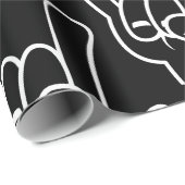 Weiße Linie für Schwermetalle Geschenkpapier (Rolleneckpunkt)