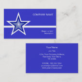 Weiße Linie Visitenkarteblau des dunkelblauen Visitenkarte (Vorne/Hinten)