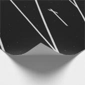 WEISSE LINIEN AUF DEM TRACK GESCHENKPAPIER (Ecke)