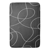 Weiße Linien auf schwarz Badematte (Vorderseite Vertikal)