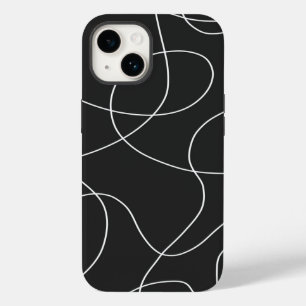 Weiße Linien auf schwarz Case-Mate iPhone 14 Hülle