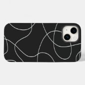 Weiße Linien auf schwarz Case-Mate iPhone Hülle (Rückseite (Horizontal))