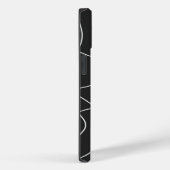 Weiße Linien auf schwarz Case-Mate iPhone Hülle (Rückseite / Rechts)