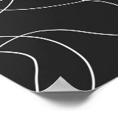 Weiße Linien auf schwarz Poster (Ecke)