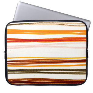 Weiße Linien Muster. Geometrische Streifenfarbe Z Laptopschutzhülle