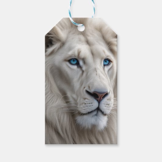 Weiße Lion Geschenkanhänger (Vorderseite)