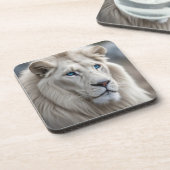 Weiße Lion Getränkeuntersetzer (Linke Seite)