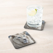 Weiße Lion Getränkeuntersetzer (Rechte Seite)