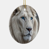 Weiße Lion Keramik Ornament (Rechts)