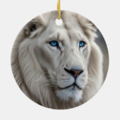 Weiße Lion Keramik Ornament (Hinten)