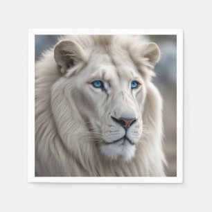 Weiße Lion Serviette