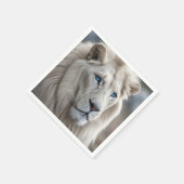 Weiße Lion Serviette (Ecke)