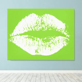 Weiße Lippen #10 Leinwanddruck (Insitu (Holzboden))