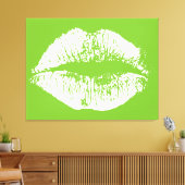 Weiße Lippen #10 Leinwanddruck (Insitu (Wohnzimmer))