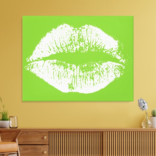 Weiße Lippen #10 Leinwanddruck (Insitu (Wohnzimmer))