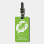 Weiße Lippen #12 Gepäckanhänger (Vorderseite vertikal)