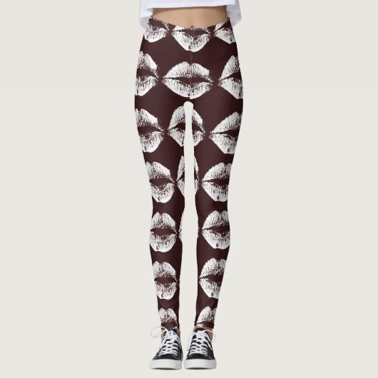 Weiße Lippen #25 Leggings (Vorderseite)