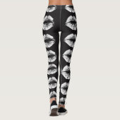 Weiße Lippen Leggings (Rückseite)