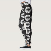 Weiße Lippen Leggings (Links)