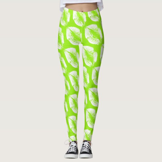 Weiße Lippen Modernes Limon Leggings (Vorderseite)