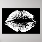 Weiße Lippen Poster (Vorne)