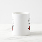 Weiße Lips Tinte Zeichnend Tattoo Style Kaffeetasse (Mittel)