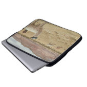 WEISSE LLAMA AUF BROWN GRASS LAPTOPSCHUTZHÜLLE (Vorne Knopf)
