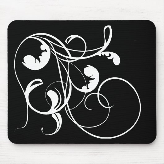 Weiße Locken Mousepad (Vorne)