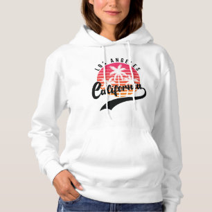Weiße Los-Angeles-Retro-Hoodie für Damen Hoodie