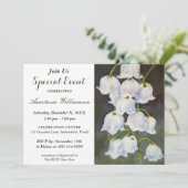 WEISSE LÖSUNG DER PARTY-EREIGNIS INVITE EINLADUNG (Stehend Vorderseite)