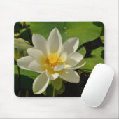 Weiße Lotus-Blume im Teich Mousepad (Mit Mouse)