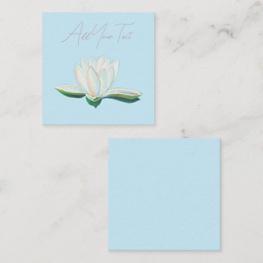 Weiße Lotus-Blume leuchten Begleitkarte (Vorne/Hinten)