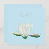 Weiße Lotus-Blume leuchten Dankeskarte (Vorne/Hinten)