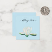 Weiße Lotus-Blume leuchten individuell einstellbar Mitteilungskarte (Vorderseite/Rückseite Beispiel)