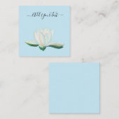 Weiße Lotus-Blume leuchten individuell einstellbar Mitteilungskarte (Vorne/Hinten)