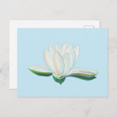 Weiße Lotus-Blume leuchten Postkarte (Vorne/Hinten)