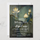 Weiße Lotus-Blume, Schöne Heilnatur Einladung (Vorderseite)