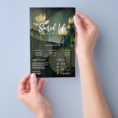 Weiße Lotus-Blume, Schöne Heilnatur Flyer (Handgriff)