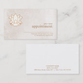 Weiße Lotus-Erinnerung Terminkarte (Vorne/Hinten)