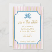 Weiße Lotus-Hochzeit Save The Date (Vorderseite)