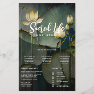 Weiße Lotusblumen, schöne heilende Natur Flyer